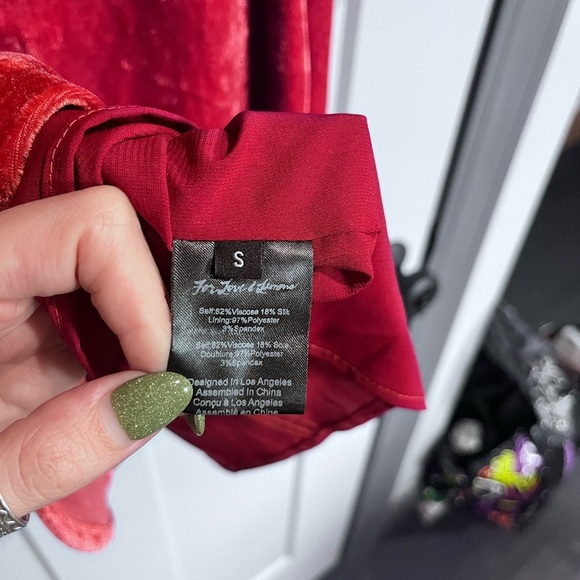 NWT For Love & Lemons Nadine Velvet Bustier Mini Dress in Rust - Picture 7 of 8